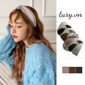 Cài Tóc Bản To 2 Màu Nữ -Tury- Băng Đô Quấn Tóc Màu Vintage Nữ Tính Xinh Đẹp Đơn Giản Phong Cách Hàn Quốc - CT020