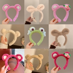 Băng Đô Cài Lông Nữ -Tury- Bờm Tóc Đội Đầu Lông Mịn Màng Êm Đầu Dễ Thương Làm Gọn Tóc Rửa Mặt Trang Điểm Du Lịch - CT023