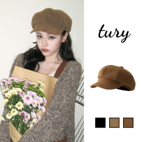 Mũ Nồi Beret Nữ, Nón Họa Sĩ Màu Trơn Phối Nút Chất Cotton Dày Dặn Thời Trang Cổ Điển Tiểu Thư Sang Chảnh - Mã MN038