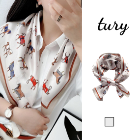 Khăn lụa vuông họa tiết Ngựa - KL074