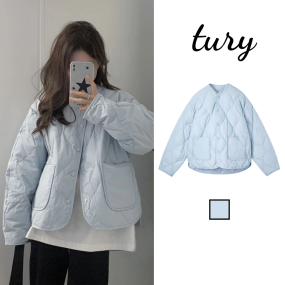 Áo Khoác Phao Nữ Unisex, Áo Khoác Chần Bông Siêu Giữ Ấm Họa Tiết Đơn Giản Thời Trang Hàn Quốc - Tury -  TA071