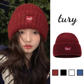 Nón Len Nam Nữ Unisex, Mũ Len Dệt Kim Thêu Trái Tim Love Giữ Ấm Thời Trang Thu Đông Hàn Quốc Nhiều Màu - Mã NL072