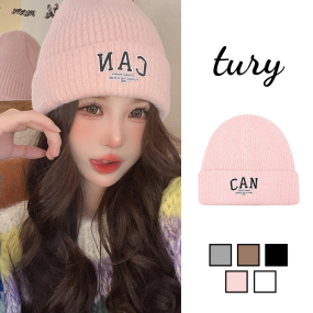 Mũ Len Unisex Nam Nữ - Tury -  Mũ Len Thêu Chữ " CAN"  Phong Cách Thu Đông Nhiều Màu -NL042