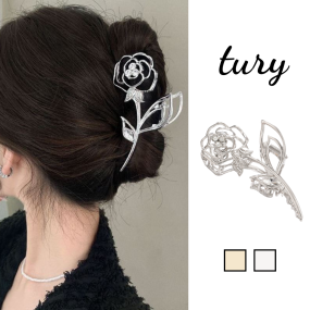 Kẹp Càng Cua Hình Hoa Hồng Nữ, Kẹp Kim Loại Độc Đáo Dễ Tạo Kiểu Phong Cách Hàn Quốc -Tury - Mã KT058
