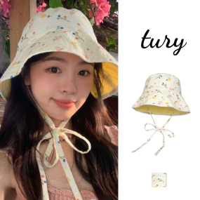 Nón Bucket Unisex, Mũ Xô Tai Bèo Hai Mặt Hoa Nhí Dễ Thương Ngọt Ngào Che Nắng Thời Trang Hàn Quốc - Tury - Mã NV066