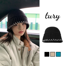 Mũ Len Tai Bèo Vành nhỏ Unisex -Tury - Nón Bucket Đan Dệt Kim Họa Tiết Trơn Cá Tính Thời Trang Thu Đông Màu Basic -NL010