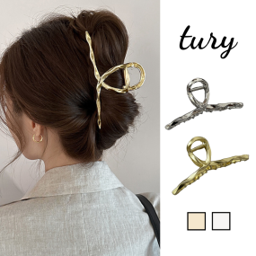 Kẹp Tóc Nữ, Kẹp Càng Cua Kim Loại Họa Tiết Xoắn Basic Nữ Tính Thanh Lịch Thời Trang Hàn Quốc - TURY - Mã KT063