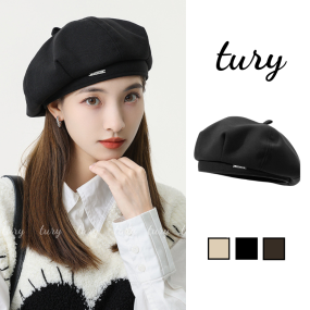 Mũ Nồi Họa Sĩ Unisex, Nón Beret Chất Cotton Dày Dặn Đính Tag Kim Loại Cekeke Thời Trang Ulzzang Hàn Quốc - TURY - Mã MN014