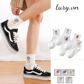 Tất Cổ Cao Unisex -Tury- Vớ Cây Chất Liệu Cotton Siêu Co Giãn Mỏng Nhẹ Thời Trang Bốn Mùa Phong Cách Hàn Quốc -TVC03