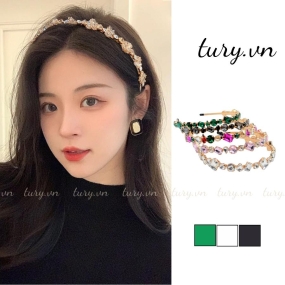 Băng Đô Bờm Tóc Hợp Kim Mỏng Nữ -Tury- Cài Tóc Đính Đá Lấp Lánh Lung Linh Tỏa Sáng Vintage Phong Cách Hàn Quốc - CT018-CT014-CT019-CT041
