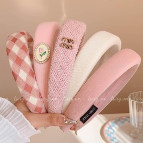 Mấn Cài Tóc Tone Hồng Nữ Unisex-Tury- Băng Đô Bờm Tóc Siêu Hot Bán Chạy Cho Các Nàng Nữ Tính Tiểu Thư Sang Chảnh - CT045