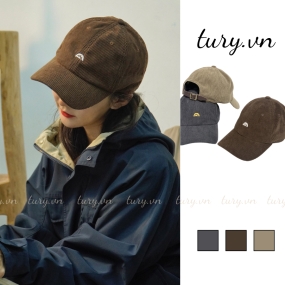 Mũ lưỡi trai unisex nam nữ, Nón kết chất liệu cotton nhung thêu họa tiết đơn giản thời trang Hàn Quốc - TURY - MLT017