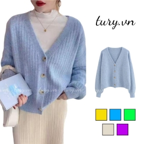 Áo Cardigan Len Unisex, Áo Khoác Len Dáng Dài Forim Rộng Dài Tay Kiểu Trơn Màu Basic Thời Trang Hàn - Tury - TA040