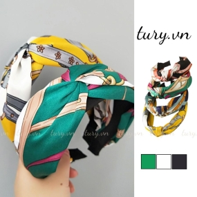 Cài Tóc Nữ -Tury- Băng Đô Bờm Tóc Vải Đơn Giản Handmade Họa Tiết Thuyền Buồm Thời Trang Hằng Ngày Basic - CT016
