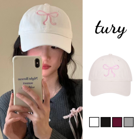 Nón Kết Unisex, Mũ Lưỡi Trai Họa Tiết Nơ Hồng Chất Vải Cotton Thoáng Mát Thời Trang Hàn Quốc -  Mã MLT050