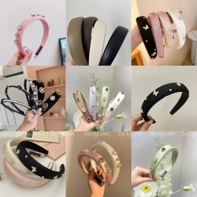 Băng Đô Cài Tóc Vải Nhung Nữ -Tury- Bờm Tóc Đội Đầu Đính Hạt Lấp Lánh Sang Chảnh Cá Tính Nữ Tính Diện Hằng Ngày - CT050