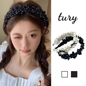 Mấn Cài tóc mẫu chấm bi đính dây nơ - mã CT059