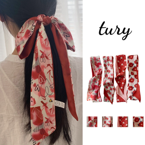 Khăn Turban quấn túi xách Đỏ hoa văn - Mã TD084
