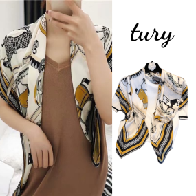 Khăn lụa vuông mẫu ngựa - K9107