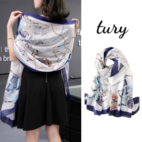 Khăn quàng cổ mẫu thuyền buồm trắng - KS103